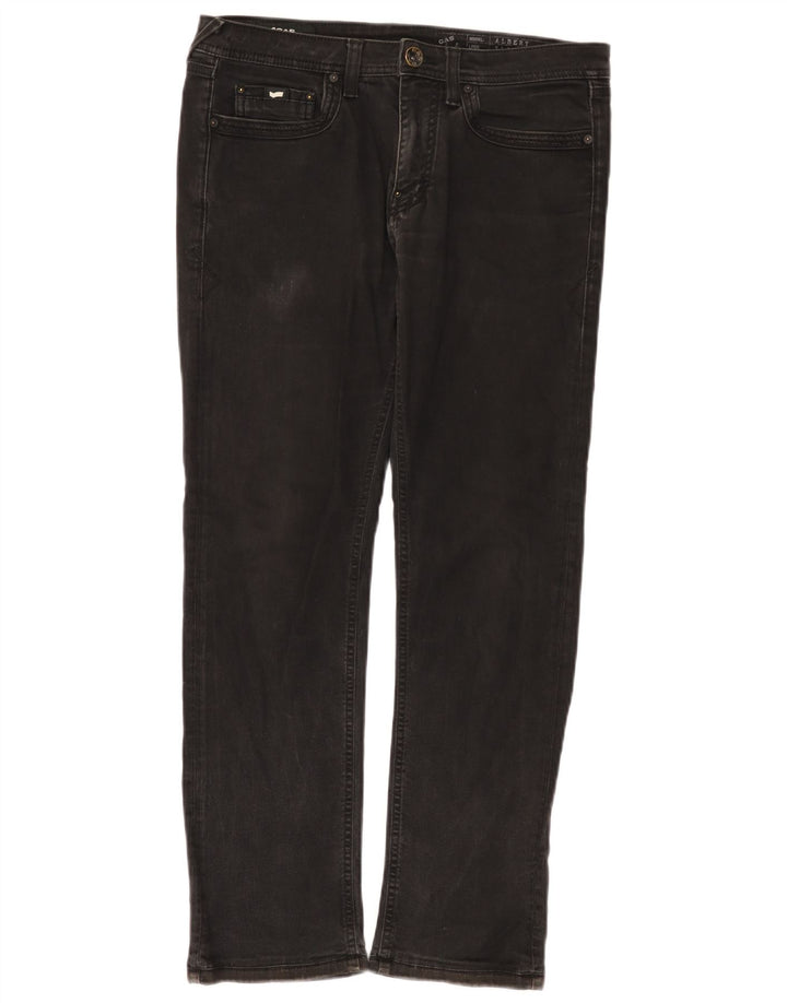 Gas Womens Albert Slim Jeans W33 L28 Algodão Preto