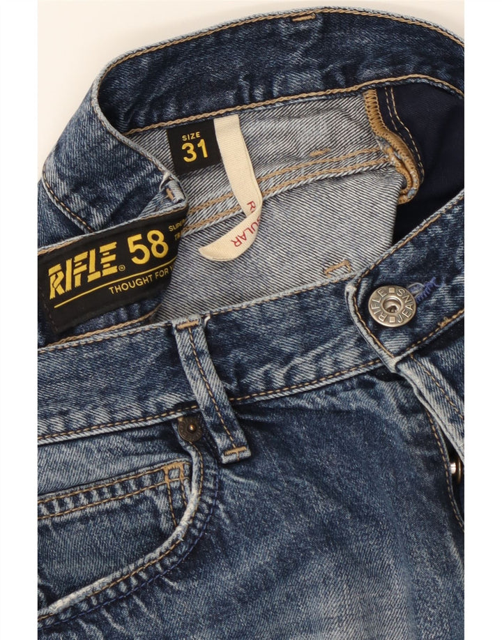 RIFLE Mens Slim Jeans W31 L31 Blue Cotton Vintage Rifle and Second-Hand Rifle from Messina Hembry 