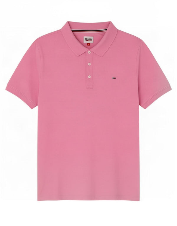 Camisa polo feminina Tommy Hilfiger Reino Unido 14 algodão rosa médio