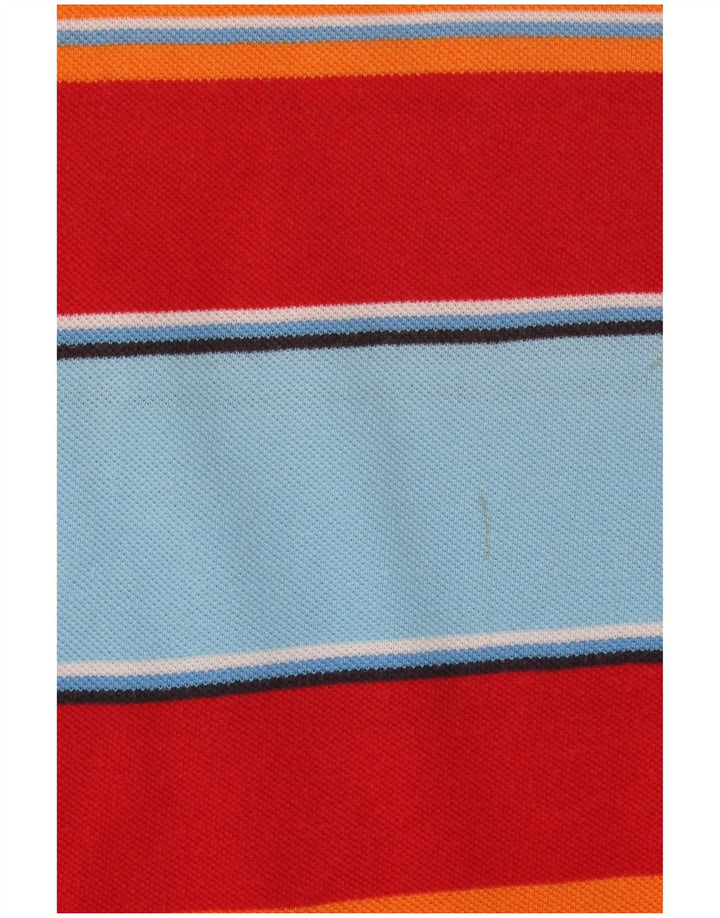 Camisa polo masculina Tommy Hilfiger grande algodão listrado multicolorido