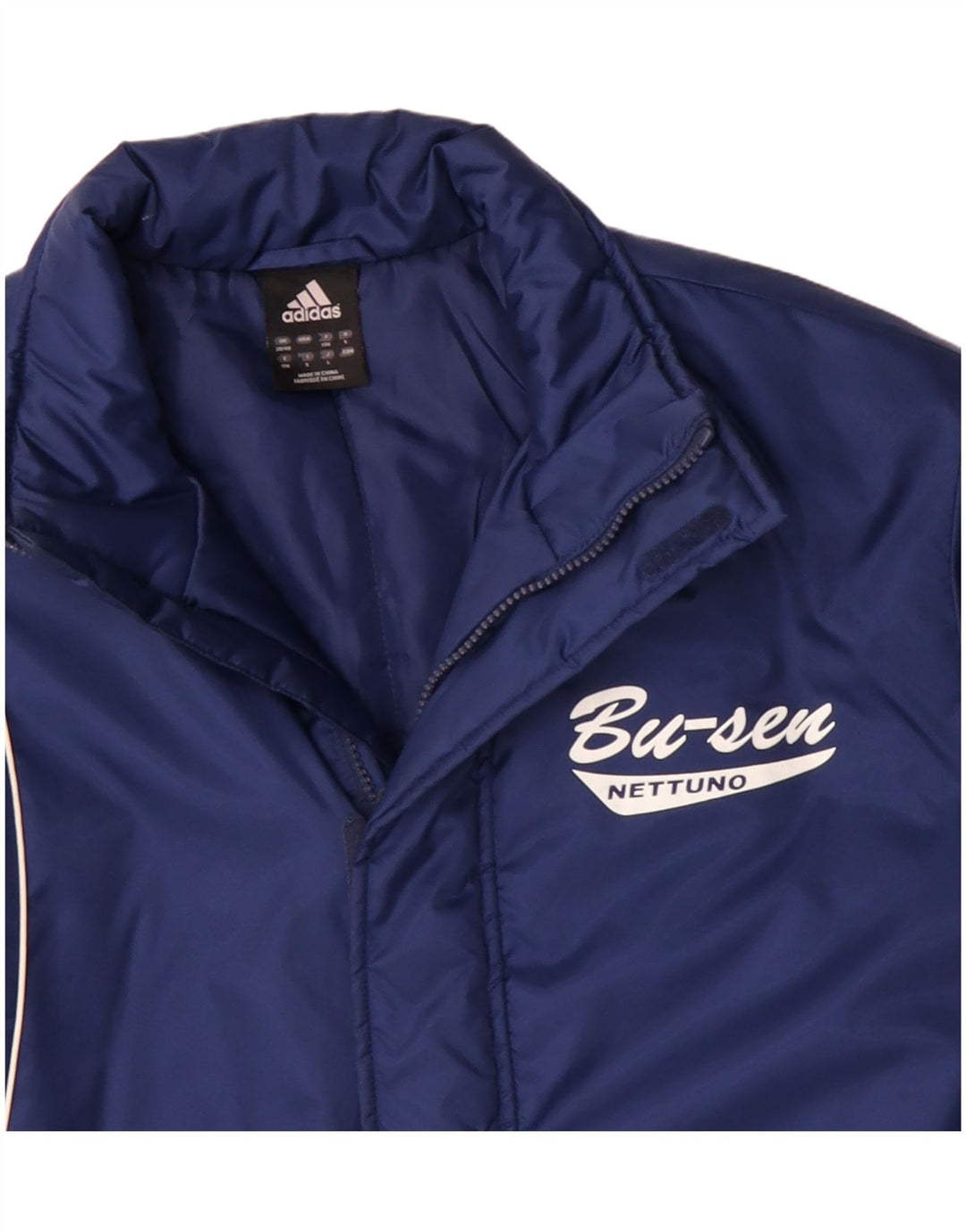 Jaqueta corta-vento masculina Adidas Graphic UK 38/40 poliéster azul médio