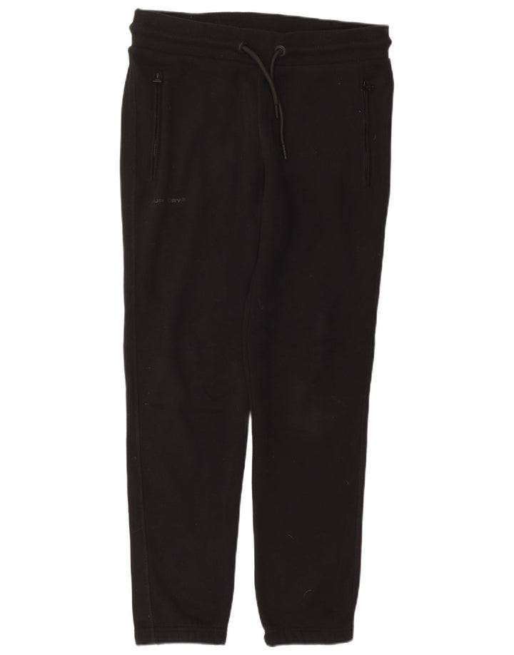 Calça de treino masculina SUPERDRY joggers grande algodão preto