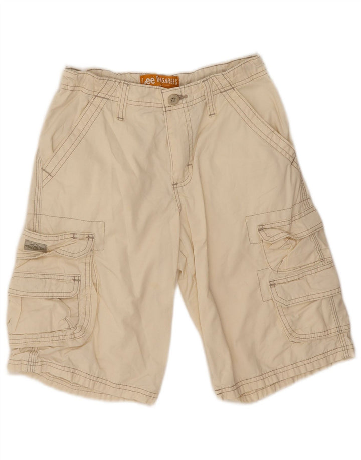 Shorts cargo Lee Boys 11-12 anos W24 algodão bege