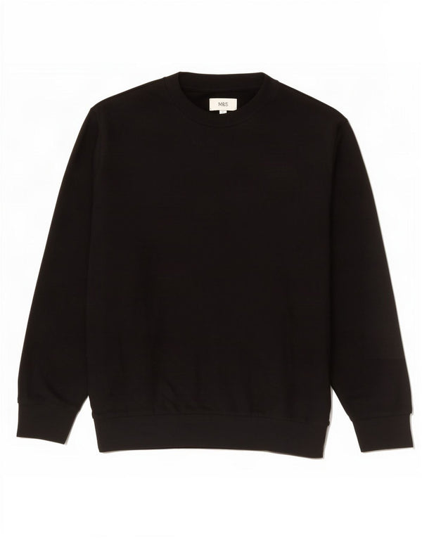 Suéter masculino Marks & Spencer de algodão preto XL