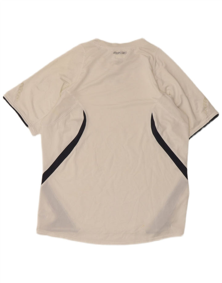 Camiseta masculina REEBOK Top médio branco colorblock poliéster