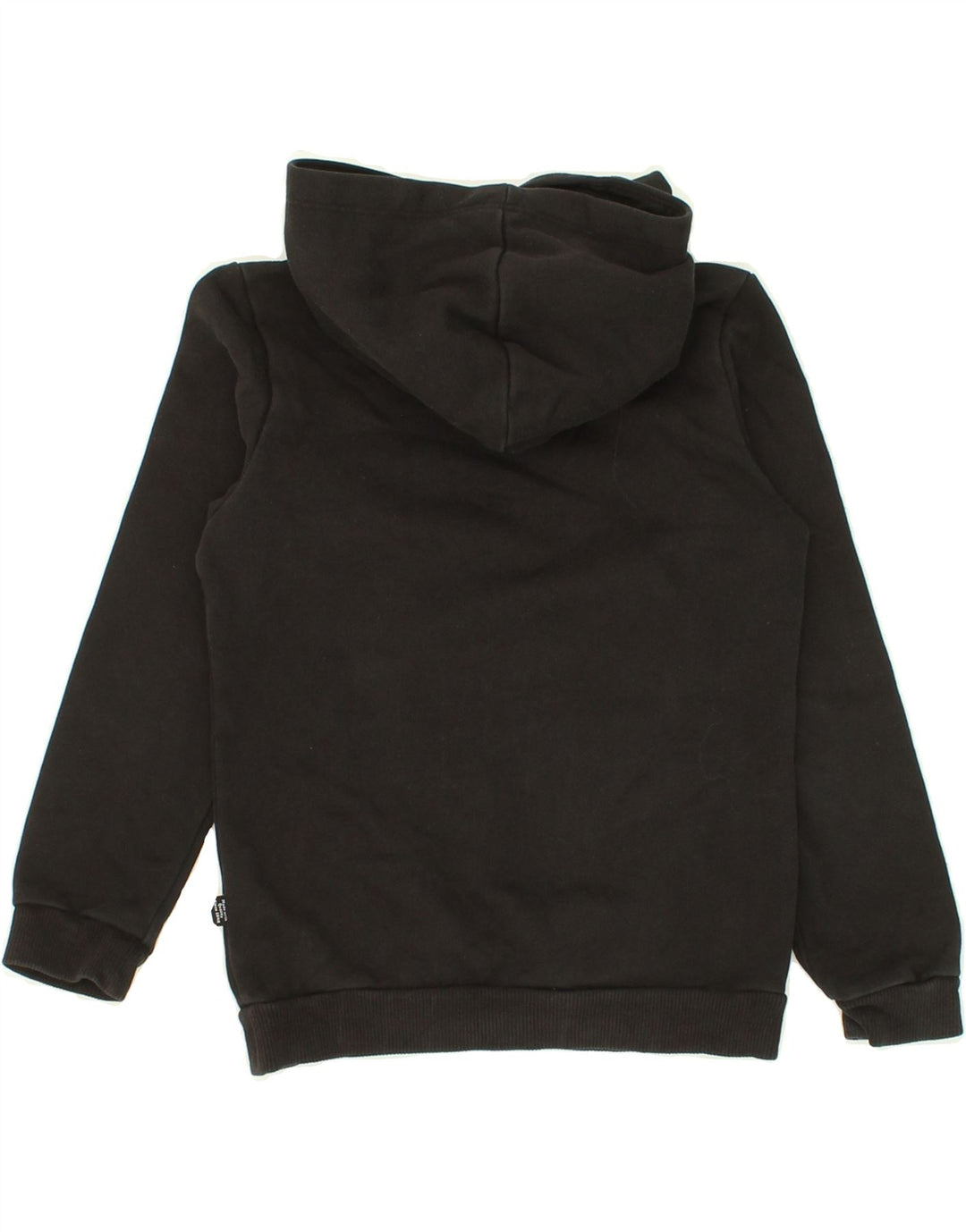 PUMA Boys Graphic Hoodie Jumper 7-8 Years Black Cotton Vintage Puma and Second-Hand Puma from Messina Hembry 