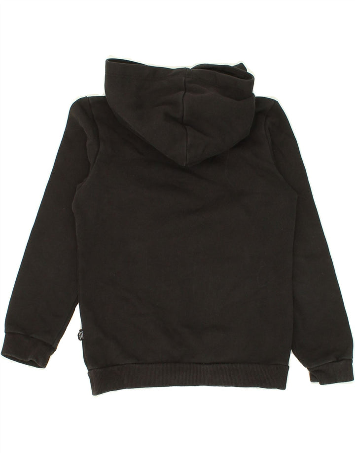 PUMA Boys Graphic Hoodie Jumper 7-8 Years Black Cotton Vintage Puma and Second-Hand Puma from Messina Hembry 