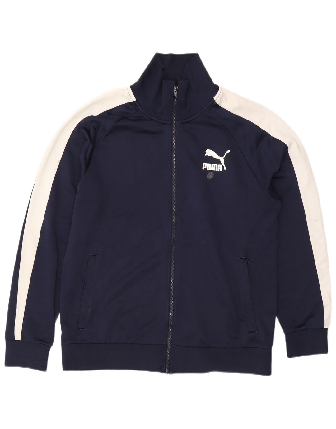 PUMA Mens Tracksuit Top Jacket Grande Azul Marinho Colourblock Poliéster