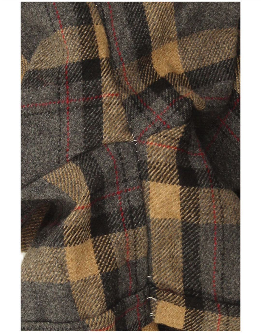 Shorts Chino feminino VINTAGE com perna larga IT 42 médio W28 xadrez cinza