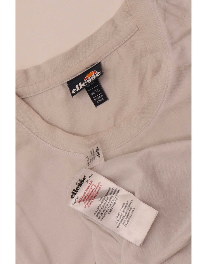 Camiseta masculina Ellesse Top XL algodão branco