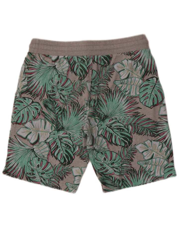 Shorts esportivos masculinos Superdry grande algodão floral cinza