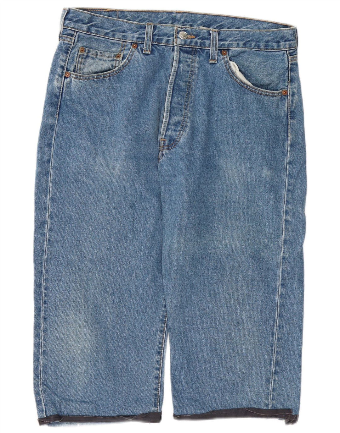 LEVI'S Masculino 501 Capri Jeans W34 L19 Azul Algodão