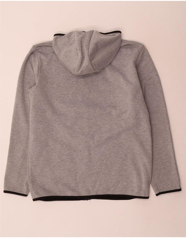 Ellesse Suéter masculino com capuz e zíper cinza médio