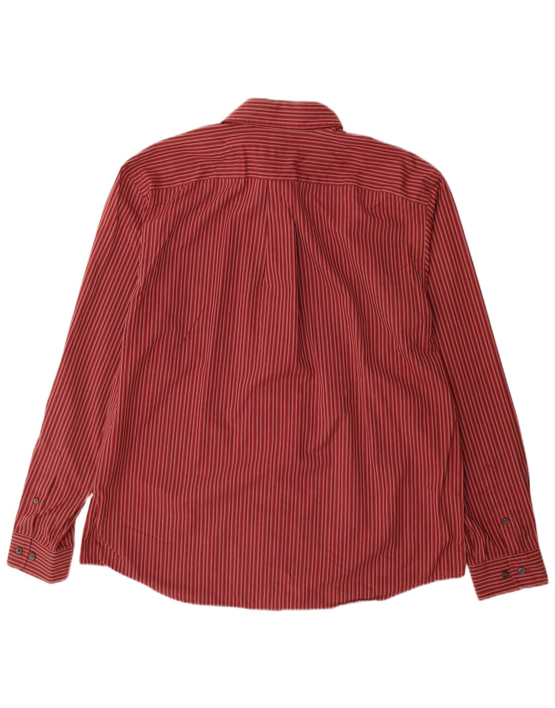 EDDIE BAUER Camisa masculina grande de algodão listrado vermelho