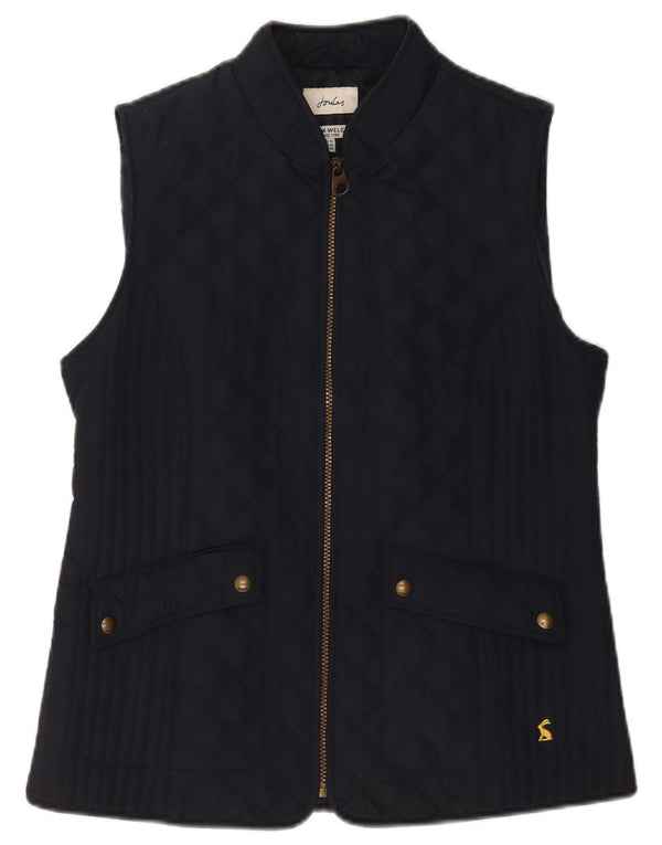 Gilet feminino acolchoado Joules UK 14 grande poliéster azul marinho