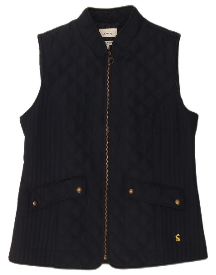 Gilet feminino acolchoado Joules UK 14 grande poliéster azul marinho