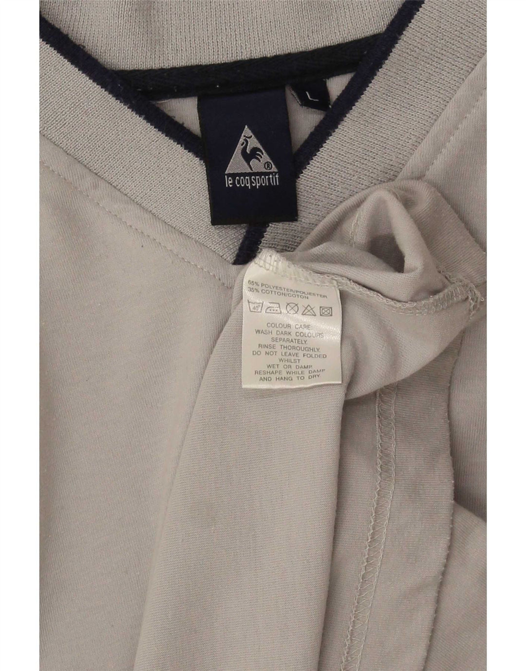 Le Coq Sportif Camiseta masculina grande poliéster cinza