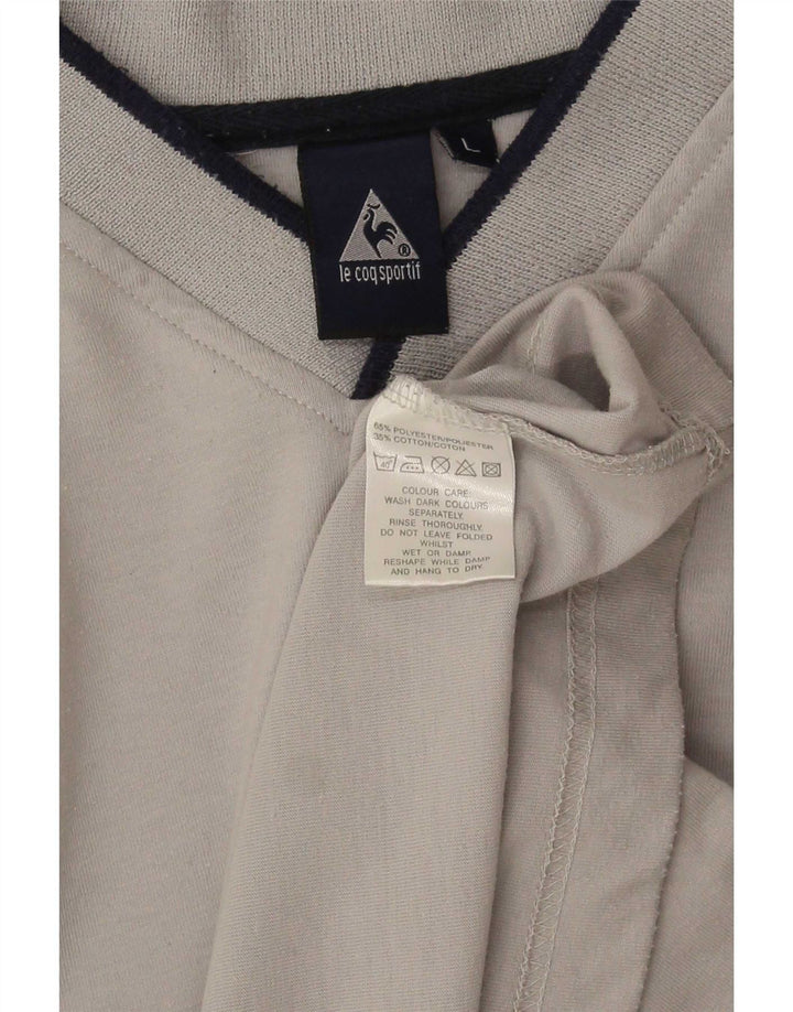 Le Coq Sportif Camiseta masculina grande poliéster cinza