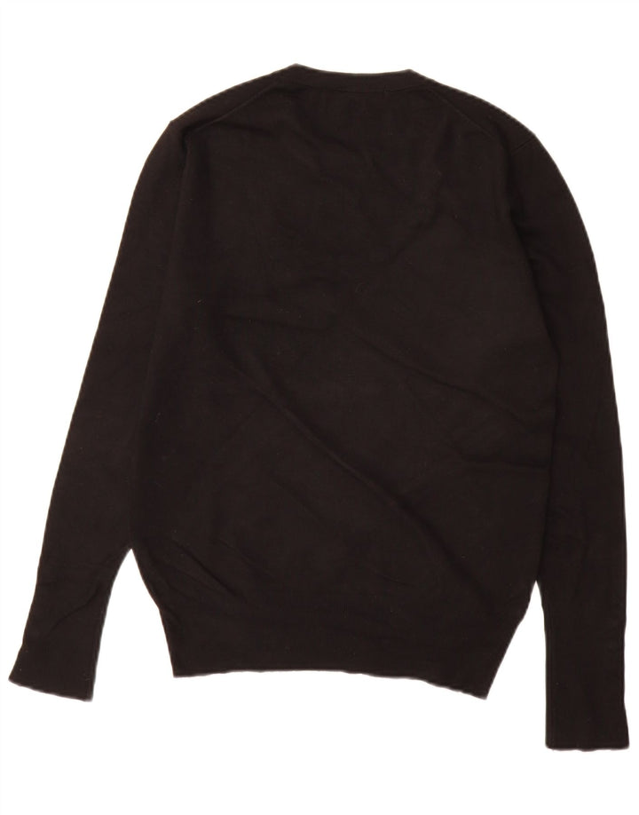 Zara Suéter feminino com gola redonda, Reino Unido 14, grande, preto