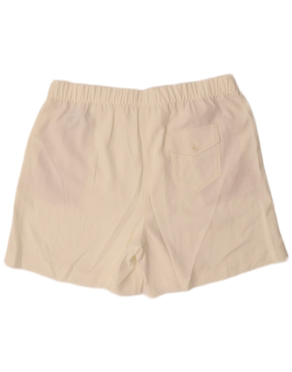 Shorts chino feminino Marks & Spencer UK 18 XL W38 poliéster branco