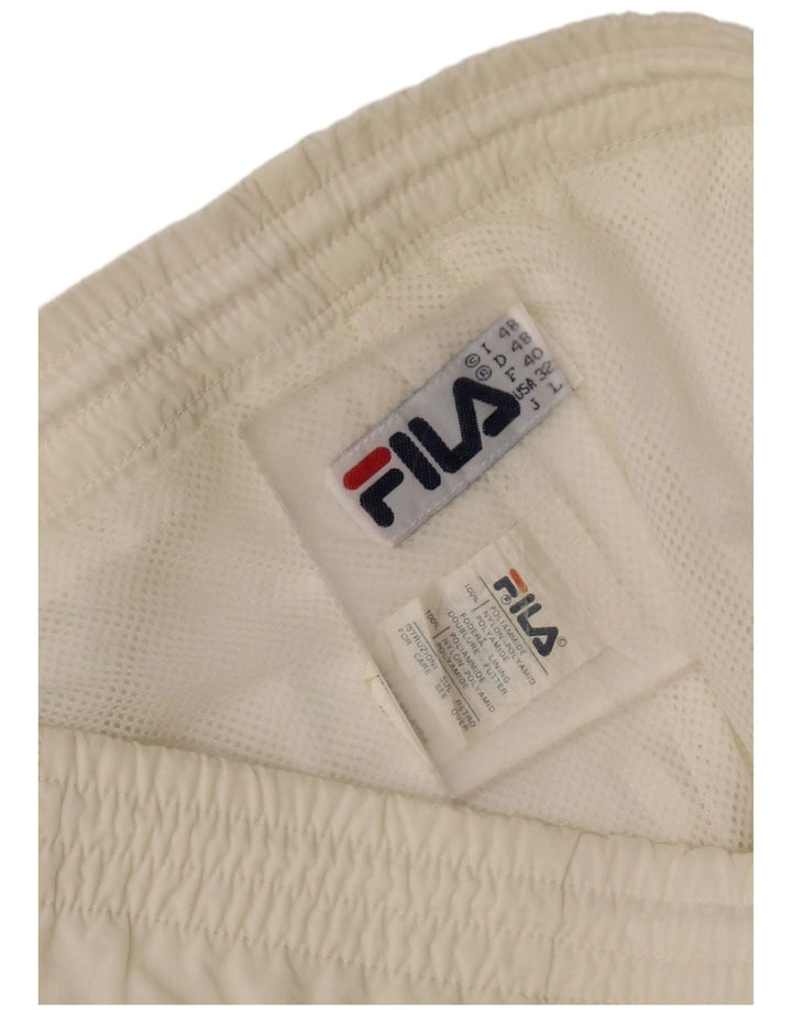 Calça de treino masculina FILA Joggers IT 48 Médio Off White Poliamida