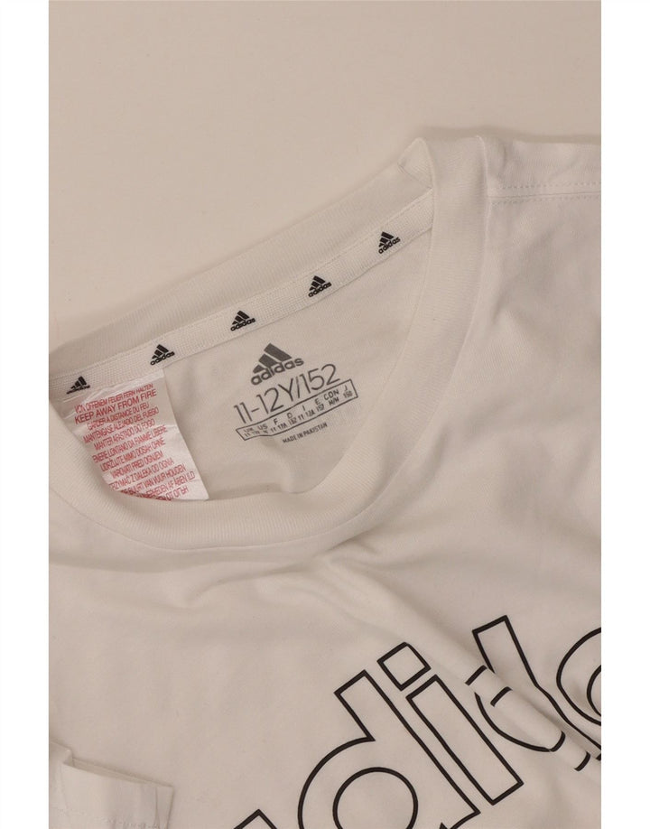 Camiseta Adidas Meninos Graphic Top 11-12 Anos Branco