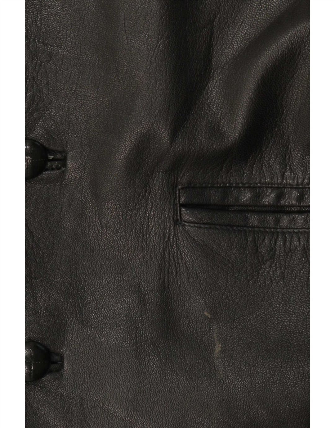 Jaqueta de couro masculina Milan UK 38 média preta clássica