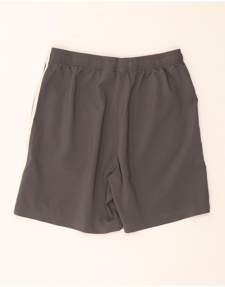 Shorts esportivos masculinos Adidas grande poliéster cinza