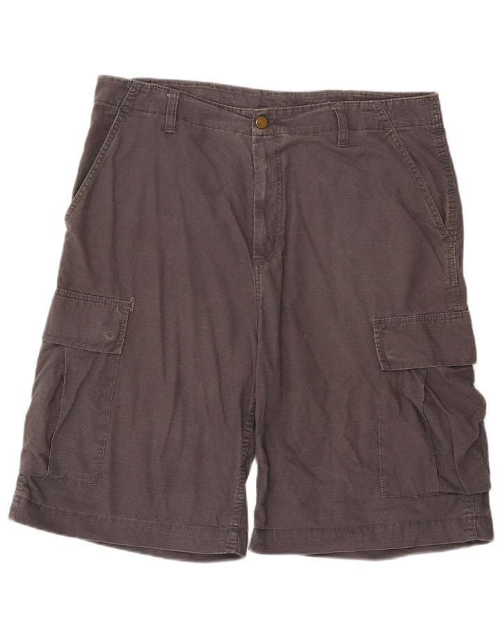 Carhartt Mens Cargo Shorts W33 Médio Algodão Cinza
