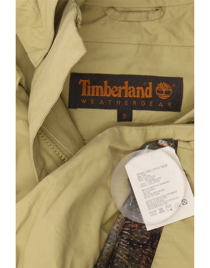 TIMBERLAND Womens Hooded Raincoat UK 10 Small Green Cotton Vintage Timberland and Second-Hand Timberland from Messina Hembry 