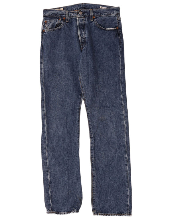 Levi's Masculino 501 Straight Jeans W32 L34 Azul Algodão