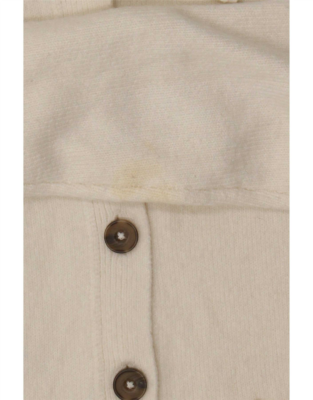 Suéter feminino Marks & Spencer Crop Cardigan Reino Unido 10 pequeno poliéster branco