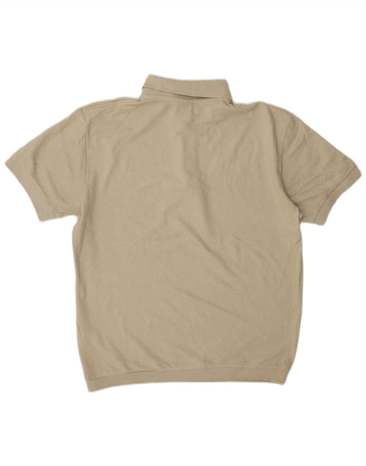 Camisa polo masculina Zara algodão bege médio