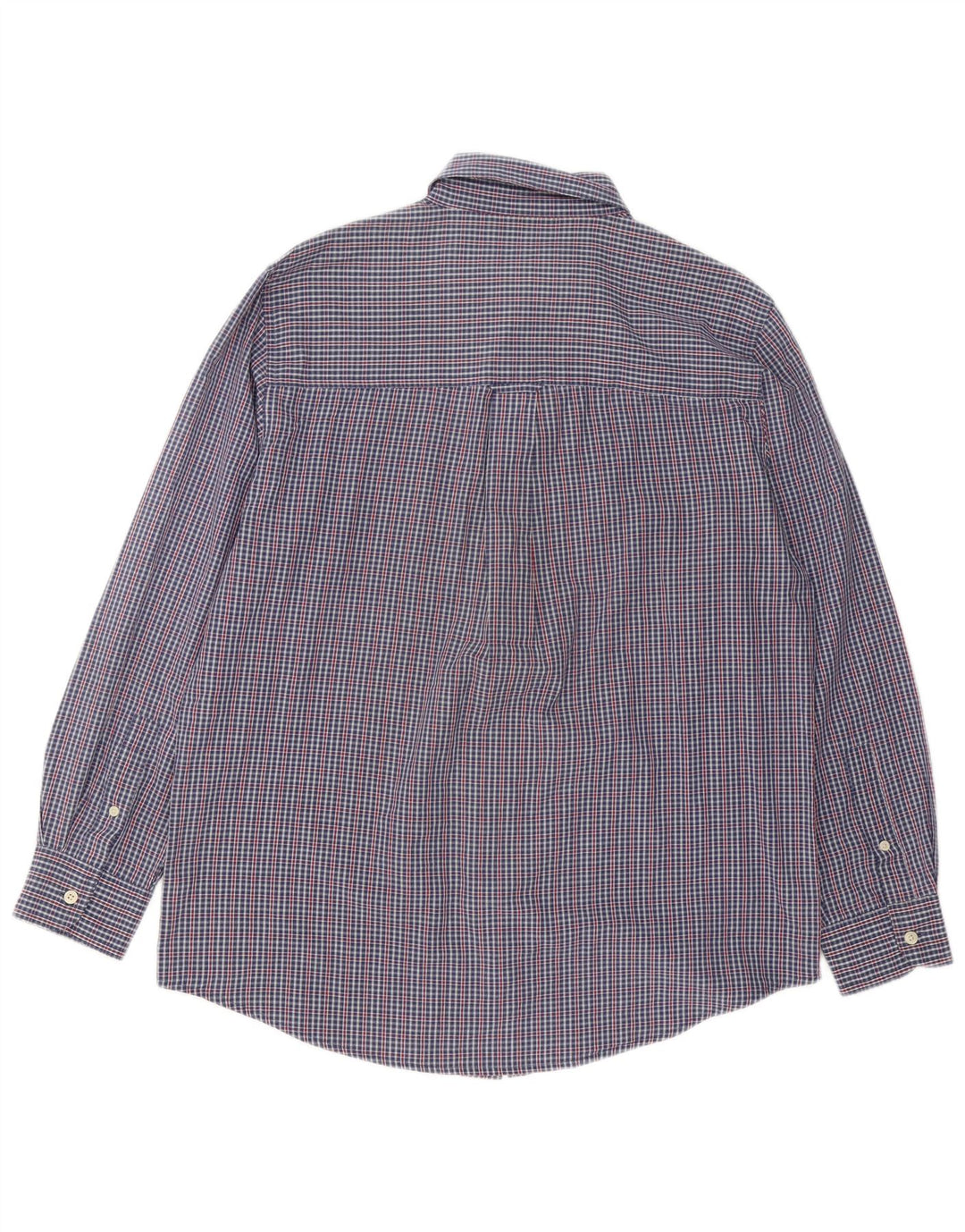 Camisa masculina Chaps de algodão guingão azul médio