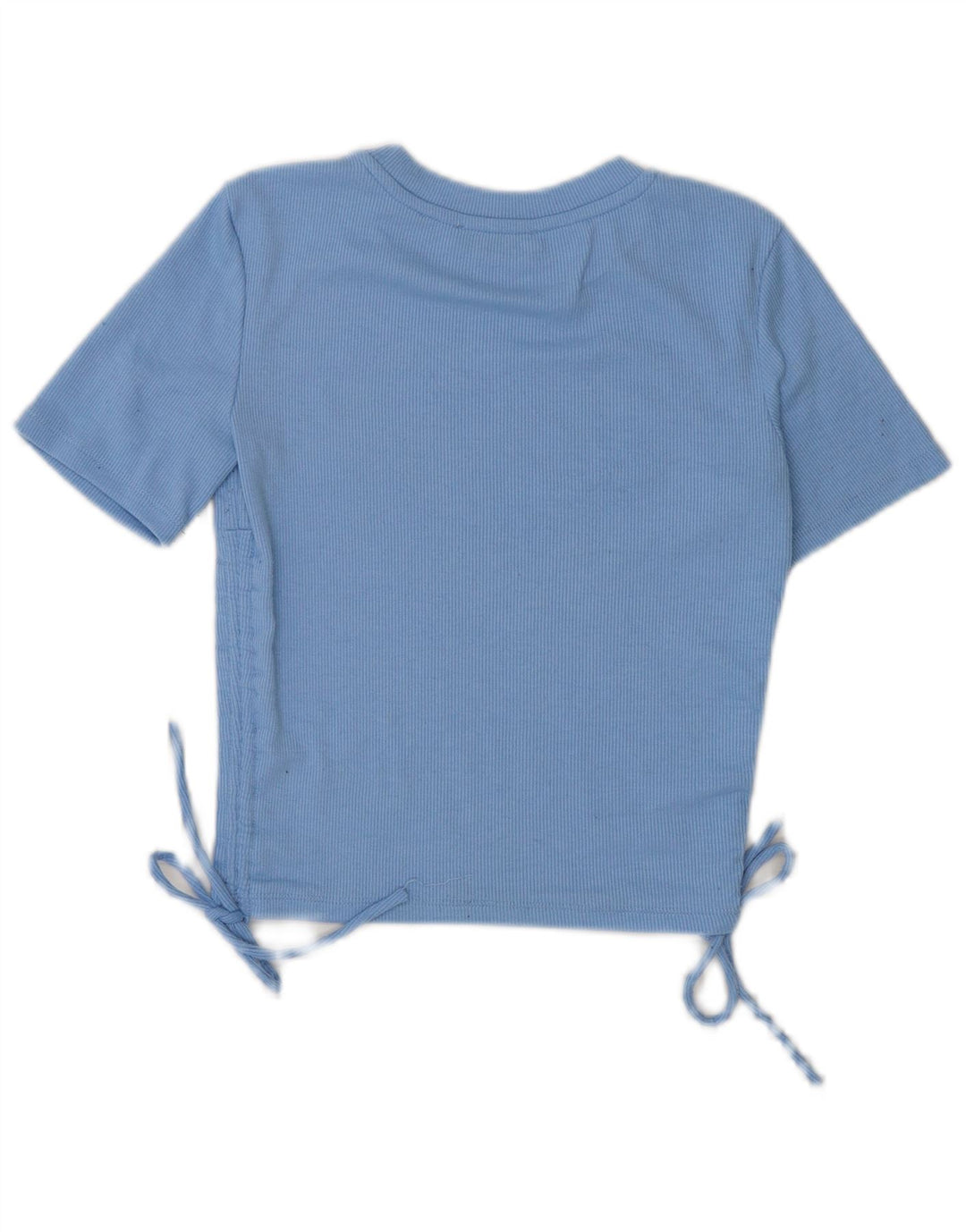 Camiseta Zara Feminina Crop Top UK 10 Pequeno Azul