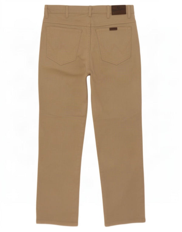 Wrangler Mens Regular Fit Calça Casual W36 L30 Algodão Bege