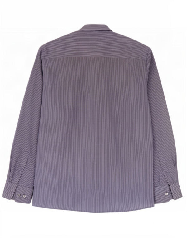 Camisa masculina Pierre Cardin grande poliéster listrado azul