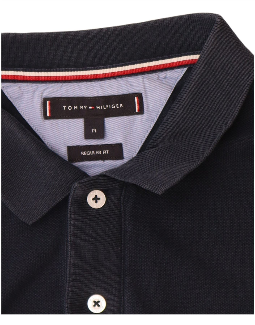 Camisa polo masculina Tommy Hilfiger Regular Fit média azul marinho
