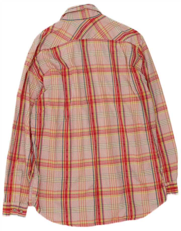 Camisa masculina Marlboro Classics média xadrez multicolorida de algodão
