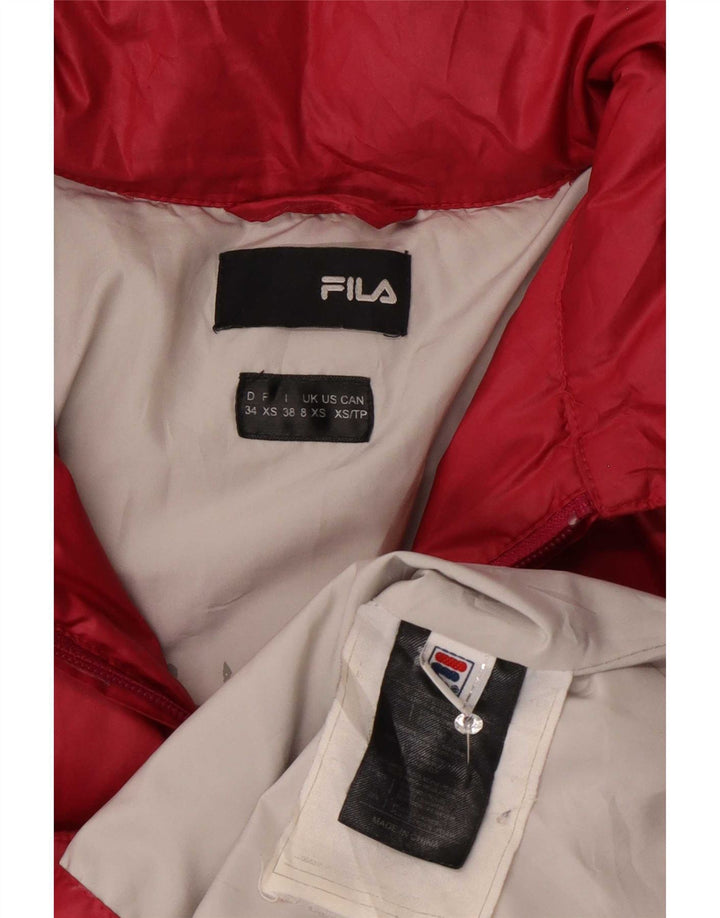 Jaqueta acolchoada feminina Fila UK 8 poliéster rosa pequeno