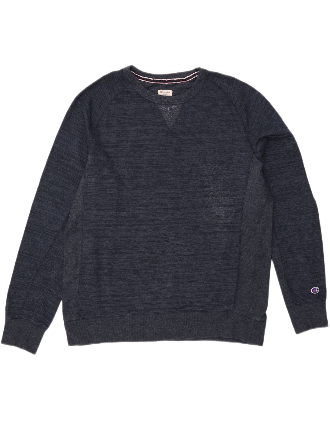 CHAMPION Mens Sweatshirt Jumper XL Navy Blue Pinstripe Cotton Vintage Champion and Second-Hand Champion from Messina Hembry 