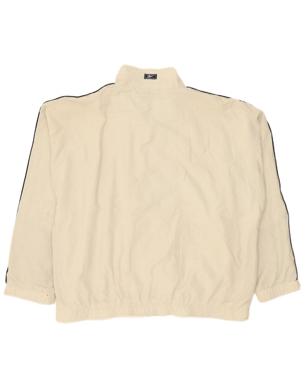Reebok Mens Treino Top Jaqueta 2XL Poliéster Branco