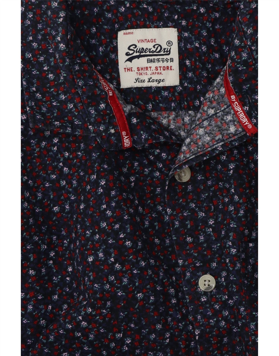 Camisa masculina SUPERDRY grande azul marinho floral