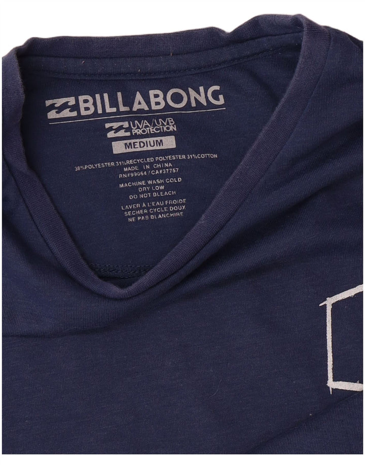 Camiseta feminina gráfica BILLABONG Reino Unido 14 poliéster azul marinho médio