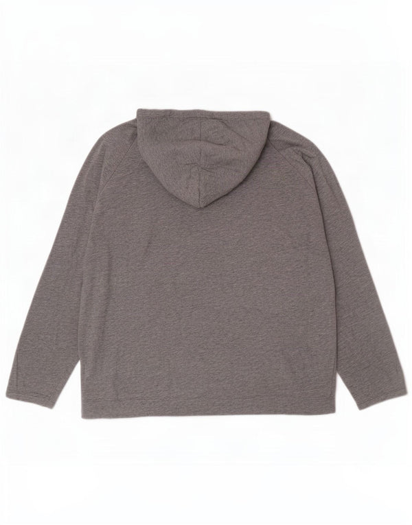 Puma feminino oversized moletom com capuz Reino Unido 16 grande algodão manchado cinza