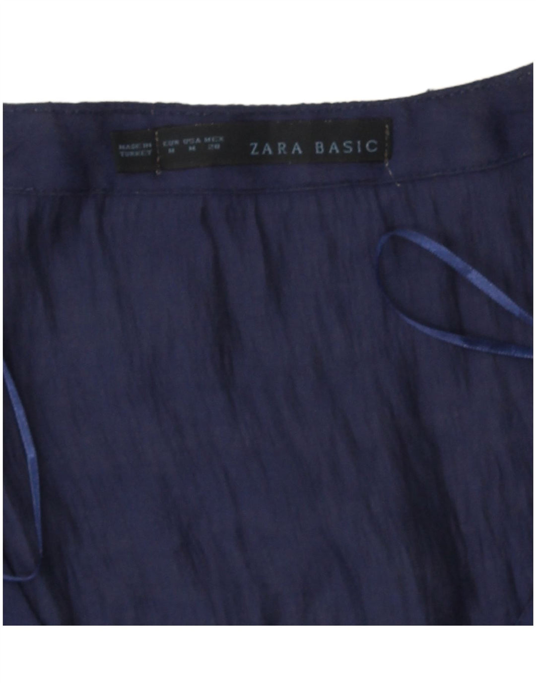 Blusa feminina Zara UK 12 médio azul marinho