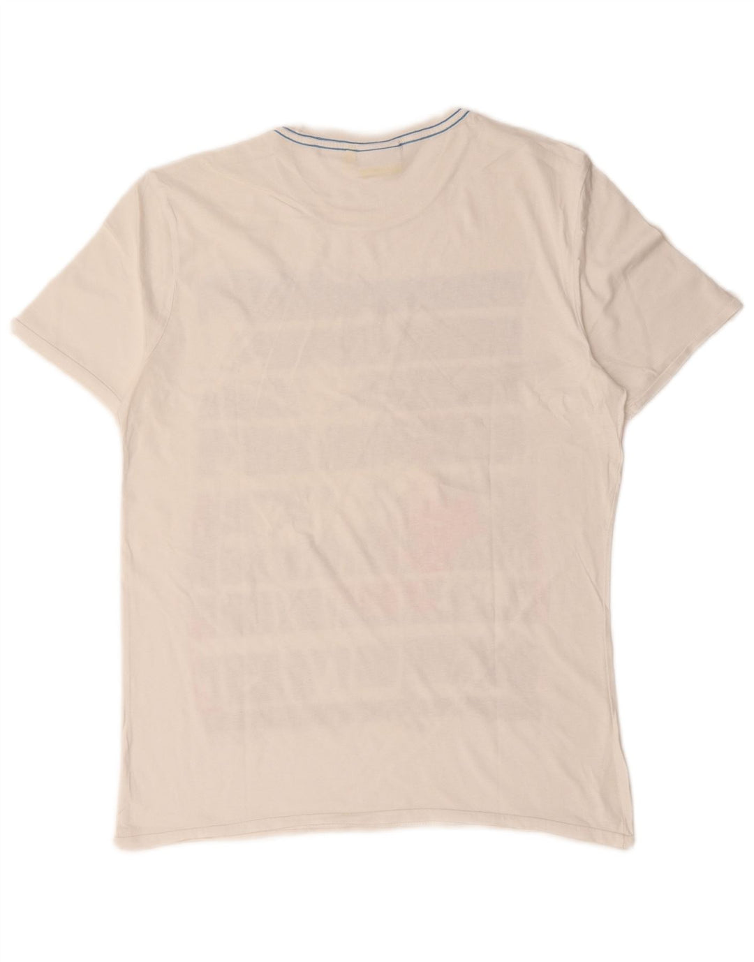 Camiseta gráfica masculina Diadora Top médio algodão branco