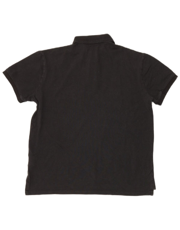 Polo Ralph Lauren Mens Custom Slim Fit Camisa Pólo Médio Algodão Preto