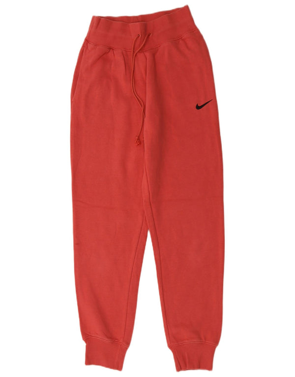 Calça de treino feminina Nike Joggers UK 8 pequeno algodão vermelho