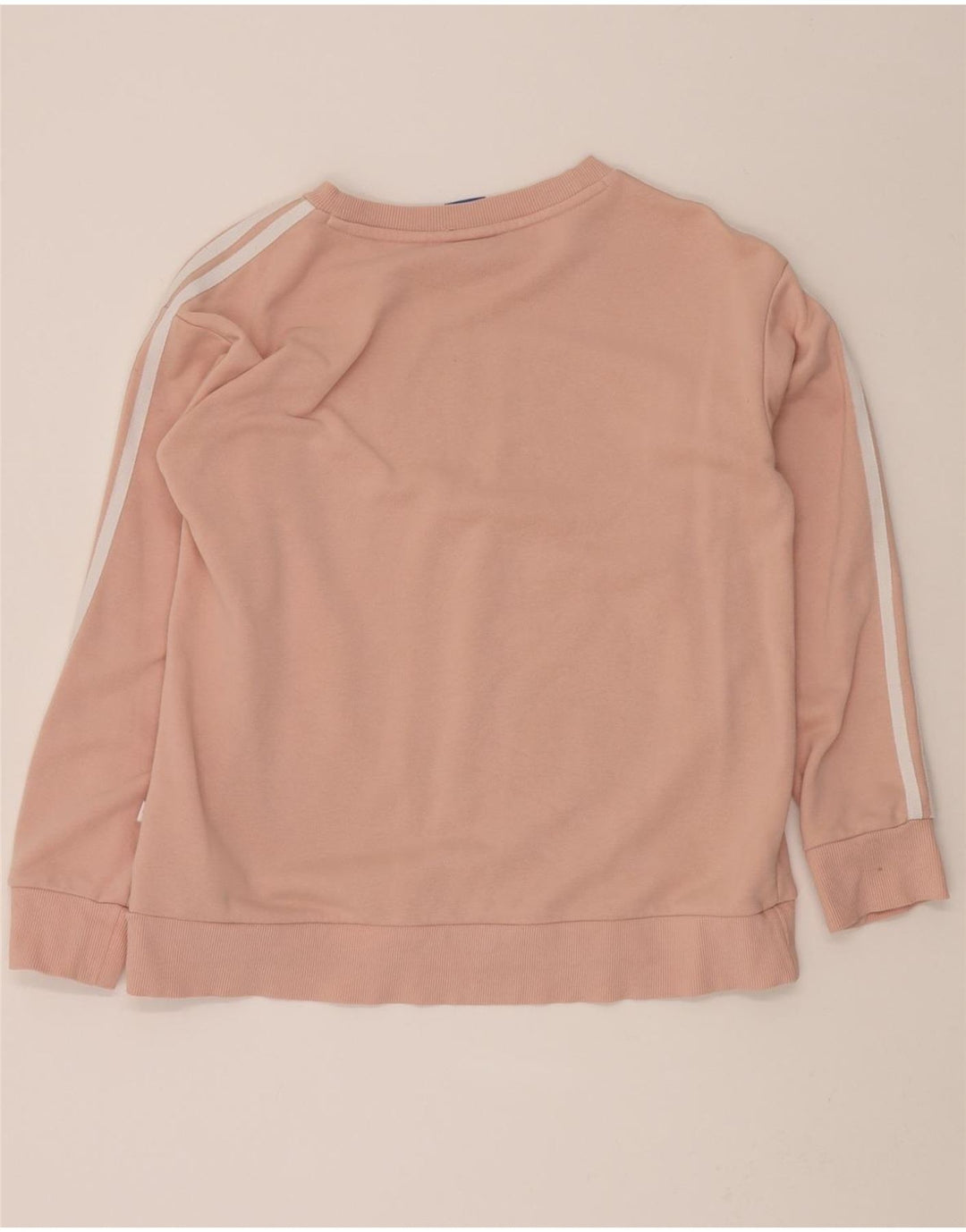 ADIDAS Womens Oversized Sweatshirt Jumper UK 6 XS Pink Cotton Vintage Adidas and Second-Hand Adidas from Messina Hembry 